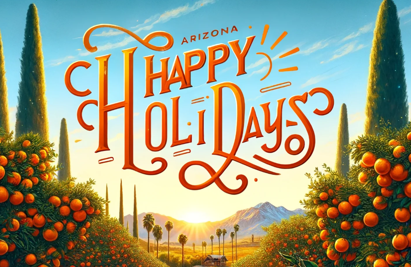 Arizona Orange Co Happy Holidays Card