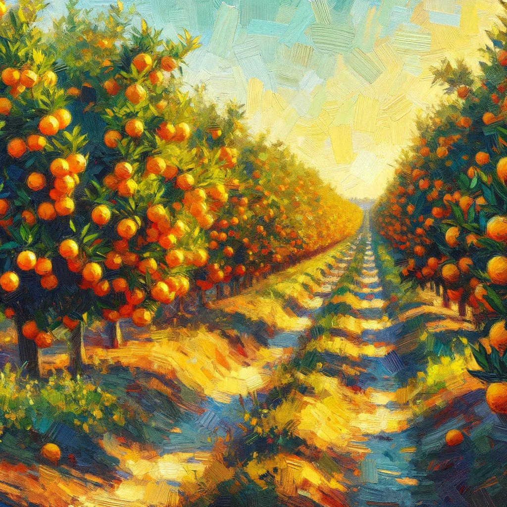 Monet's Orange Orchard